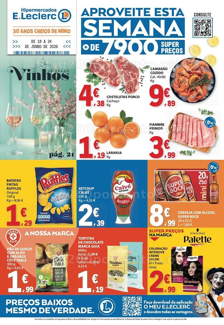 Antevisão Folheto E-LECLERC Promoções de 18 a 24 junho
